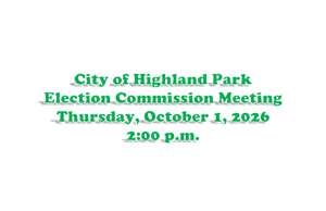 Notice of Election Commission Meeting