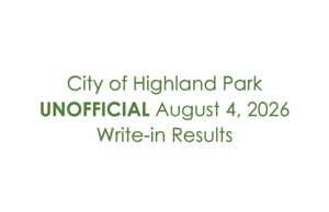 UNofficial Write-In Results