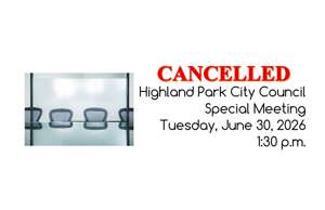 Special Council Meeting CANCELLED